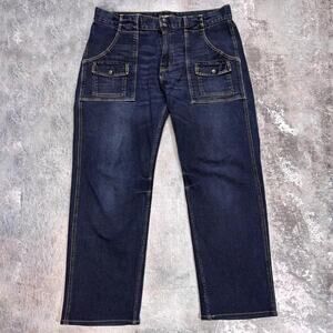 Baggy Faded Avirex Jeans. Cargo Pockets. Size 38 x 28
